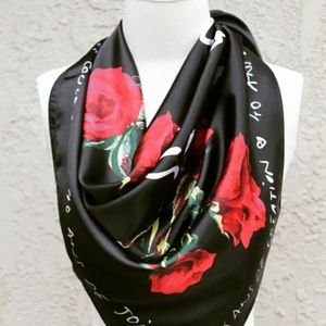 - Rose Silk Scarf- New Inventory